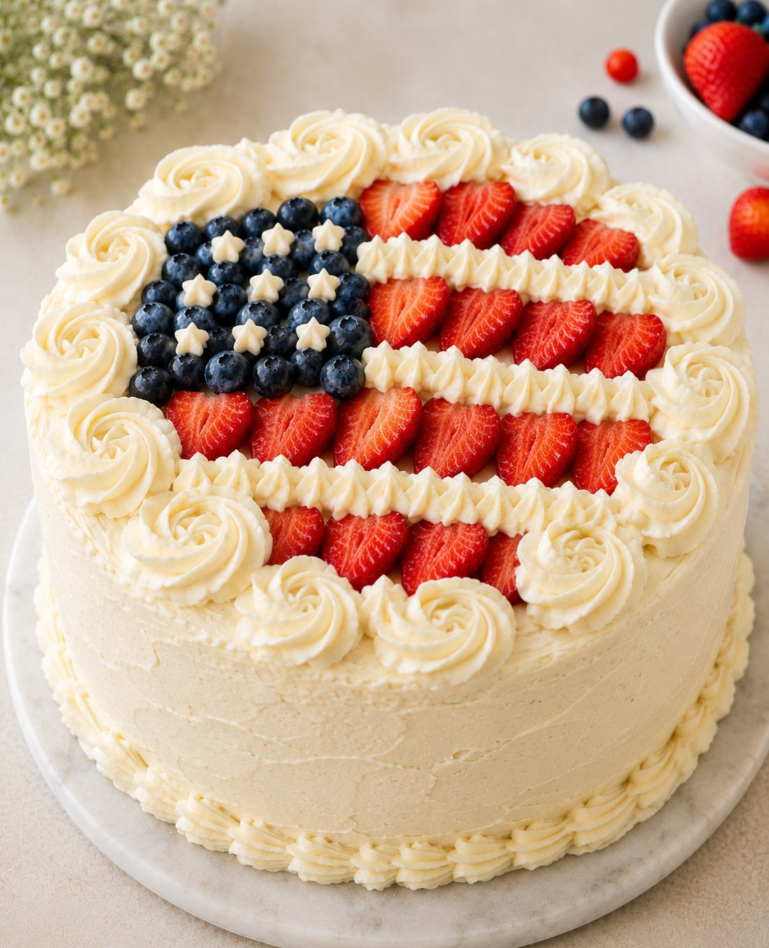 Decorated celebration cake
